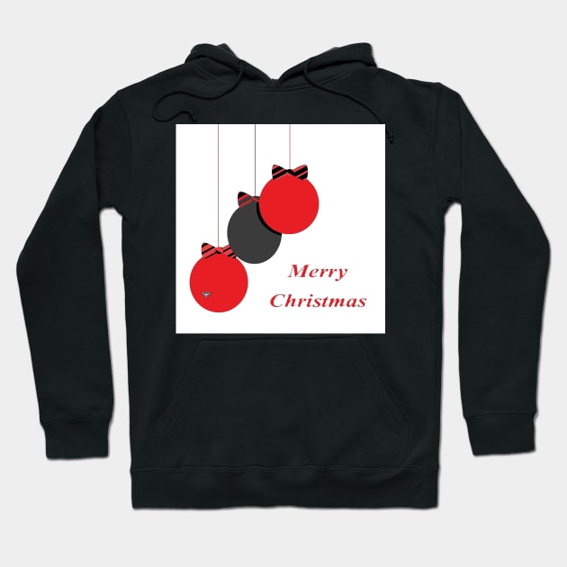 Black and Red Christmas Decorations Hoodie by AmazingCorn